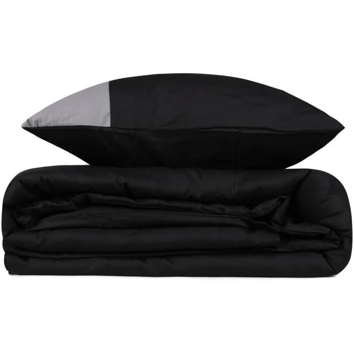Lidl Juego de Cama 220x240 cm + 2 Fundas Almohada 60x60 cm 100% Algodón Negro