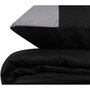 Aucune Juego de cama Negro 100% algodón con funda nórdica y 2 fundas de almohada