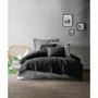 Aucune Juego de cama Negro 100% algodón con funda nórdica y 2 fundas de almohada