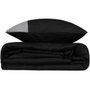 Aucune Juego de cama Negro 100% algodón con funda nórdica y 2 fundas de almohada