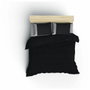 Aucune Juego de cama Negro 100% algodón con funda nórdica y 2 fundas de almohada