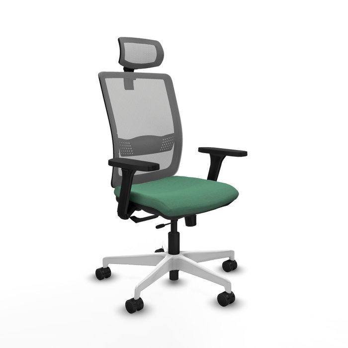 PIQUERAS Y CRESPO Silla de oficina Haches con mecanismo Sincro/Traslack, Verde esmeralda y Gris PIQUERAS Y CRESPO Silla de oficina Haches con mecanismo Sincro/Traslack, Verde esmeralda y Gris