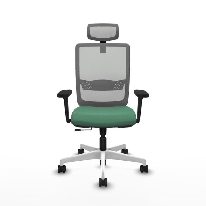PIQUERAS Y CRESPO Silla de oficina Haches con mecanismo Sincro/Traslack, Verde esmeralda y Gris PIQUERAS Y CRESPO Silla de oficina Haches con mecanismo Sincro/Traslack, Verde esmeralda y Gris