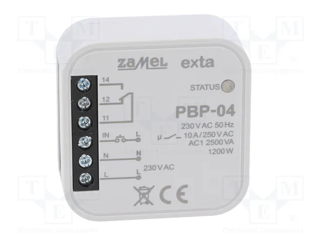 ZAMEL Relé de instalación biestable por impulsos SPDT 230V AC
