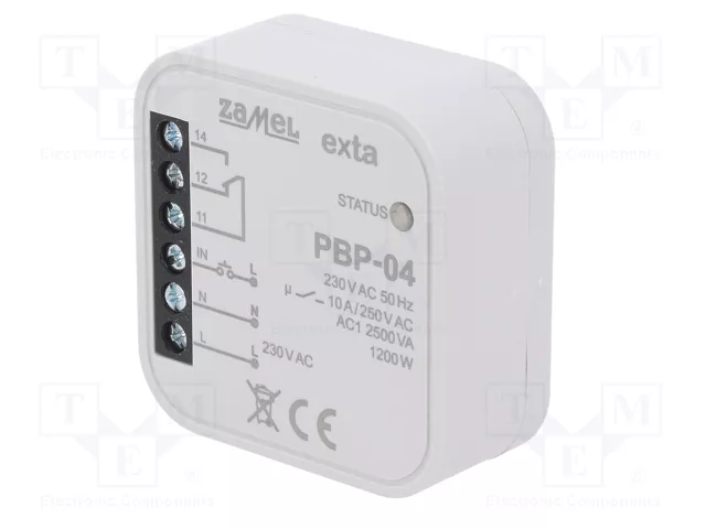 ZAMEL Relé de instalación biestable por impulsos SPDT 230V AC