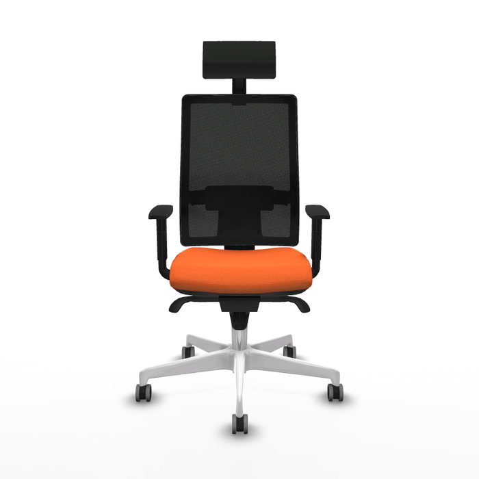 PIQUERAS Y CRESPO Silla de oficina Horna con mecanismo Sincro, Naranja y Negro PIQUERAS Y CRESPO Silla de oficina Horna con mecanismo Sincro, Naranja y Negro
