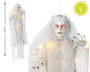 Espeluznante Novia Colgante Decorativa con Luz LED, 120 cm, Figura de Fantasma con Vestido Rasgado para Decoración Halloween