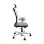 PIQUERAS Y CRESPO Silla de oficina Haches Gris y Blanco