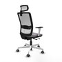 PIQUERAS Y CRESPO Silla de oficina Haches Gris y Blanco