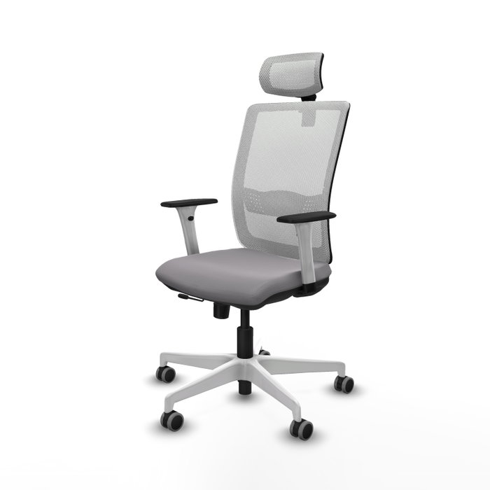 PIQUERAS Y CRESPO Silla de oficina Haches Gris y Blanco PIQUERAS Y CRESPO Silla de oficina Haches Gris y Blanco