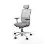 PIQUERAS Y CRESPO Silla de oficina Haches Gris y Blanco