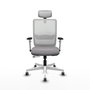 PIQUERAS Y CRESPO Silla de oficina Haches Gris y Blanco