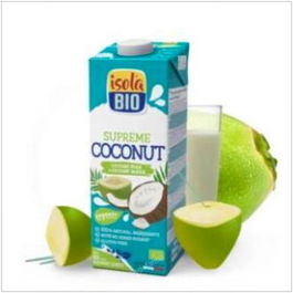 ISOLA Bebida Vegetal De Coco Supreme 1Lt 6Uds. Sin Gluten Ni Azúcares Añadidos Apta Veganos Celíacos