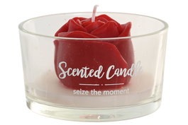 DKD Home Decor Vela Rojo Blanco 10 x 9 x 10 cm (12 Unidades)