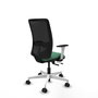 PIQUERAS Y CRESPO Silla de oficina Zulema con mecanismo Sincro/Traslack, Verde esmeralda y Negro