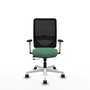 PIQUERAS Y CRESPO Silla de oficina Zulema con mecanismo Sincro/Traslack, Verde esmeralda y Negro