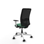 PIQUERAS Y CRESPO Silla de oficina Zulema con mecanismo Sincro/Traslack, Verde esmeralda y Negro