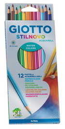 GIOTTO Stilnovo Acquarell Lápices Acuarelables, 12 Colores Surtidos
