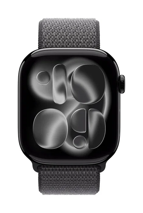 Apple MFFN4ZM/A Correa Loop Deportiva para Apple Watch 46mm (44/45/49mm) Gris Oscuro - Nylon Reciclado, Ajustable, Talla XL