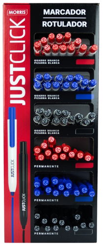 Marcador Permanente Morris Retractil Justclick Mrp-106 Expositor De 72