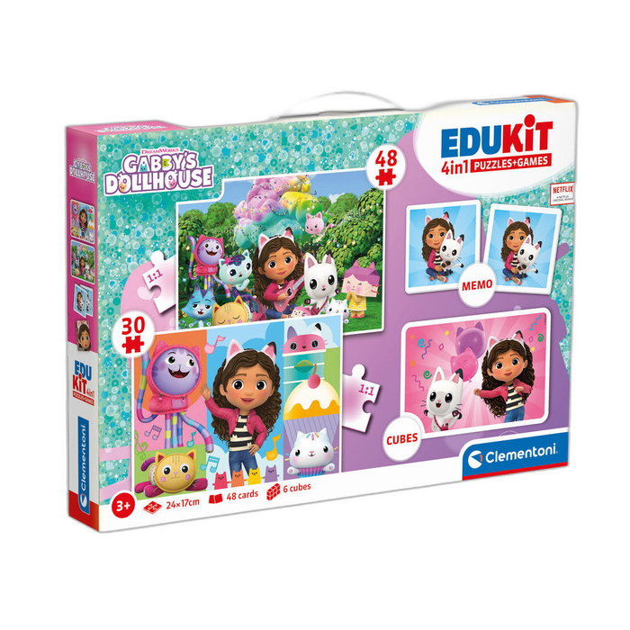 Clementoni Edukit 4 en 1 Gabby y la casa mágica