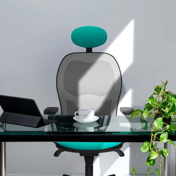 PIQUERAS Y CRESPO Silla de oficina Jorquera con mecanismo Sincro, Rosa y Azul PIQUERAS Y CRESPO Silla de oficina Jorquera con mecanismo Sincro, Rosa y Azul