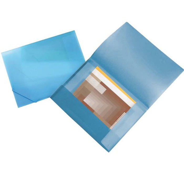 Liderpapel Carpeta Portadocumentos con Solapas DIN A3 Azul Translúcido Liderpapel Carpeta Portadocumentos con Solapas DIN A3 Azul Translúcido