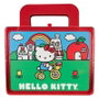 LOUNGEFLY Cuaderno 50th Anniversary Hello Kitty en cuero vegano con detalles rojo metálico