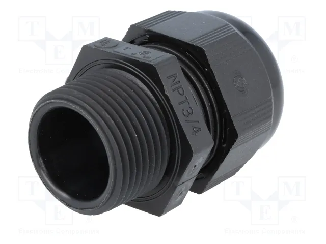 HELU Sello aislante HELUTOP HT-NPT NPT3/4 poliamida negro