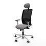 PIQUERAS Y CRESPO Silla de oficina Zulema con mecanismo Sincro/Traslack, Gris y Negro