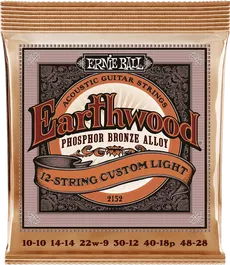 ERNIEBALL 92/8 Phosphor Bronze Juego Acústica 12 Cuerdas Light 10-48