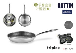 Quttin Sartén de Acero Inducción Triplex 20cm