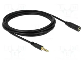 DeLOCK 84668 Cable de extensión de audio 3,5 mm 4 Pin de 3 m negro