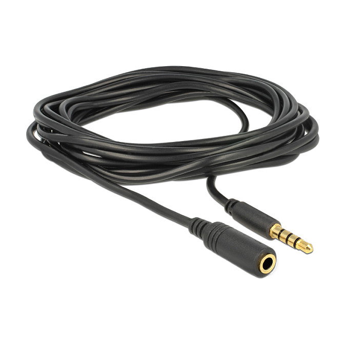 DeLOCK Cable de extensión de audio 3,5 mm 4 Pin Macho a Hembra 3 m Negro