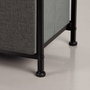 Max Home Cómoda 6 Cajones 80x30x62 cm Gris Acero Panel Fibra Tela