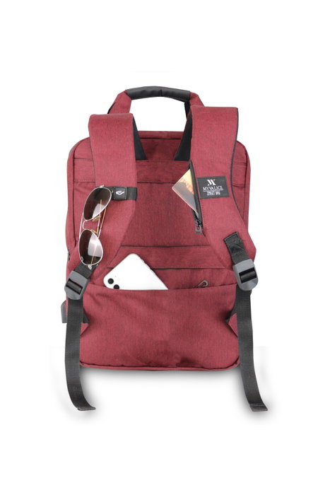 Zoozie Bags Bolsa para Portátil Resistente al Agua con Puerto USB, Elegante y Funcional, 15.6 Pulgadas, Rojo Clarete, 41 x 31 x 12 cm, 22-25L Zoozie Bags Bolsa para Portátil Resistente al Agua con Puerto USB, Elegante y Funcional, 15.6 Pulgadas, Rojo Clarete, 41 x 31 x 12 cm, 22-25L