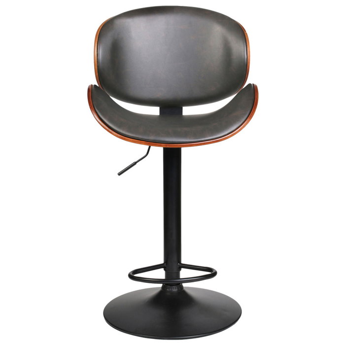 Home Deco Factory Taburete de Bar Regulable Reno 97-118 cm, Asiento Tapizado PU, Soporta 110 kg