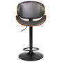 Home Deco Factory Taburete de Bar Regulable Reno 97-118 cm, Asiento Tapizado PU, Soporta 110 kg