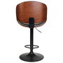 Home Deco Factory Taburete de Bar Regulable Reno 97-118 cm, Asiento Tapizado PU, Soporta 110 kg