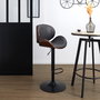 Home Deco Factory Taburete de Bar Regulable Reno 97-118 cm, Asiento Tapizado PU, Soporta 110 kg