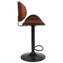 Home Deco Factory Taburete de Bar Regulable Reno 97-118 cm, Asiento Tapizado PU, Soporta 110 kg