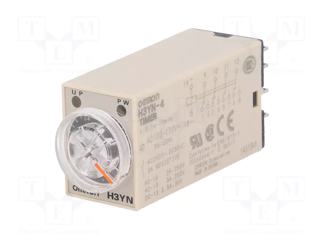 OMRON H3YN-4 Relé de tiempo 4PDT 100-120VAC