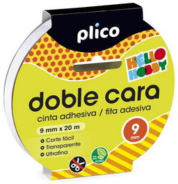 Cinta Adhesiva Doble Cara Plico Rollo 9X20