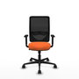 PIQUERAS Y CRESPO Silla de oficina Zulema Naranja y Negro