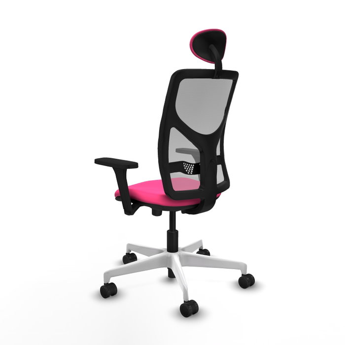 PIQUERAS Y CRESPO Silla de oficina Motilla Rosa con mecanismo Sincro/Traslack