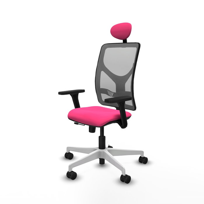 PIQUERAS Y CRESPO Silla de oficina Motilla Rosa con mecanismo Sincro/Traslack