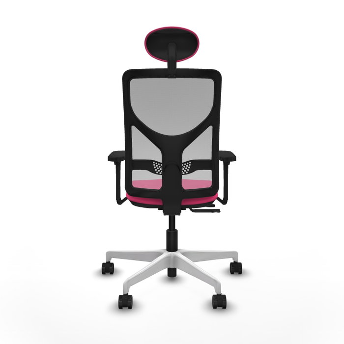 PIQUERAS Y CRESPO Silla de oficina Motilla Rosa con mecanismo Sincro/Traslack