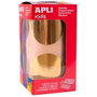 APLI Gomets Redondos Metalizados Oro 45 mm Rollo de 354 uds.