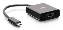 C2G Adaptador USB-C a HDMI C2G54459 Negro - Cable 0.2 m - Conector USB-C Macho a HDMI Hembra - Resolución 4K 60Hz - Plug and Play