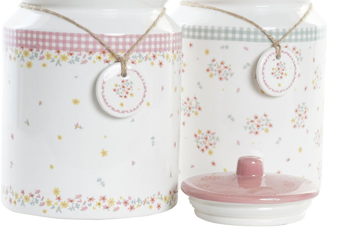 DKD Home Decor Bote Vichy Sweet de Dolomite 2,35 l DKD Home Decor Bote Vichy Sweet de Dolomite 2,35 l